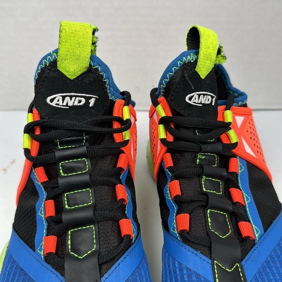 AND1 Charge High Volt Attack Blue Orange Sneakers Men’s Size 8 - Picture 8 of 10